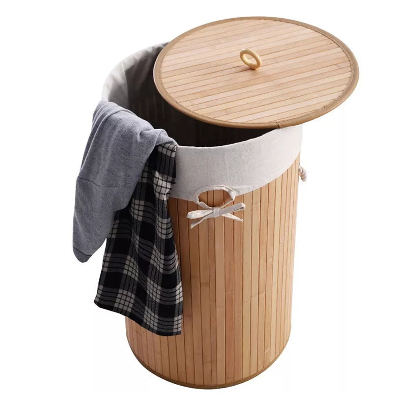 Laundry Basket Barrel Type with Cover