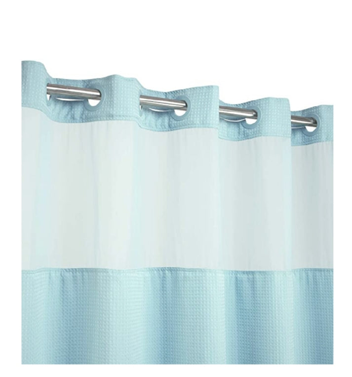 Hookless Bathroom Shower Curtain w/Liner