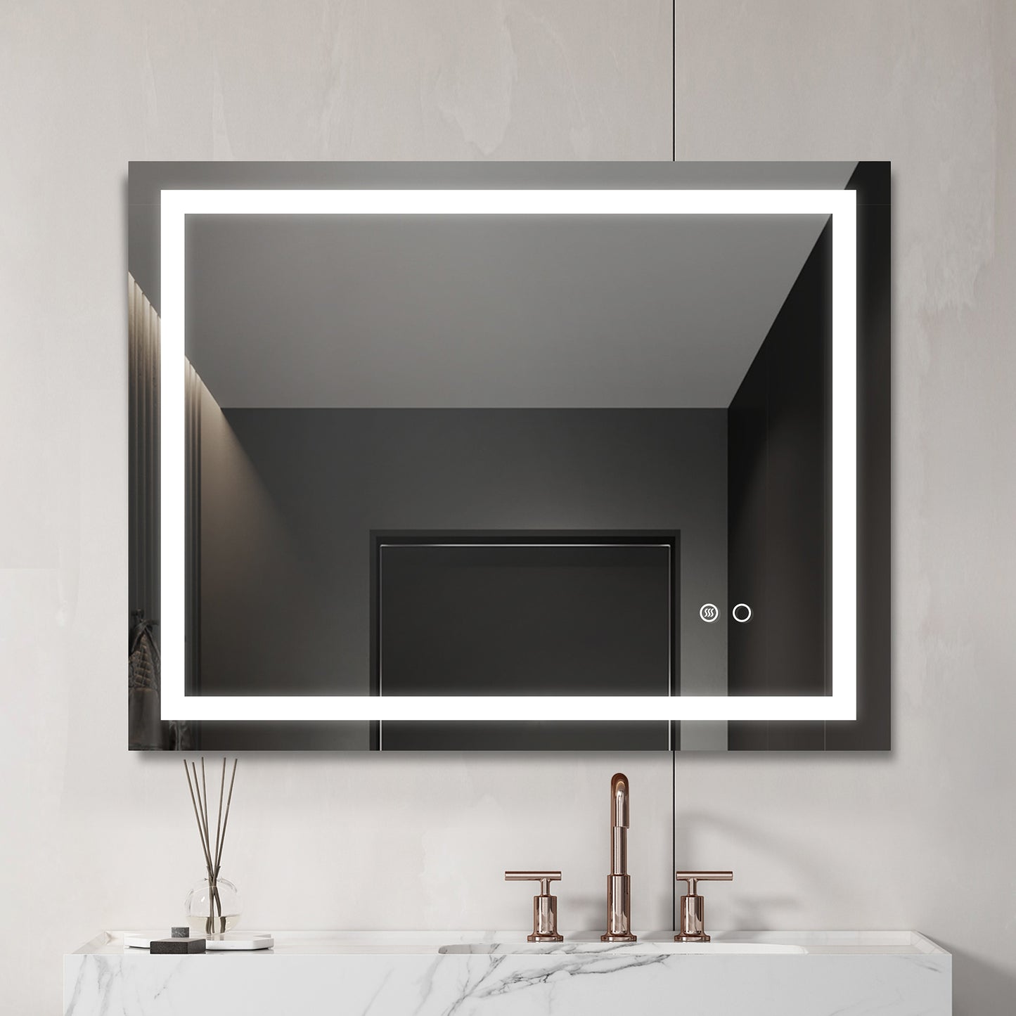 LED Mirror with Touch Buttons control