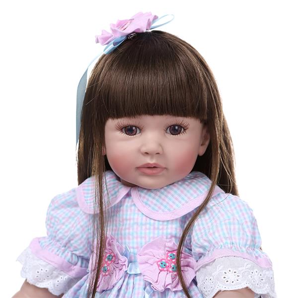 24" Beautiful Simulation Baby Long Hair Girl