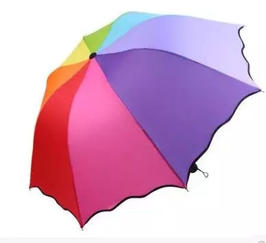 Sombrilla de mujer Rainbow Paraguas de tres pliegues