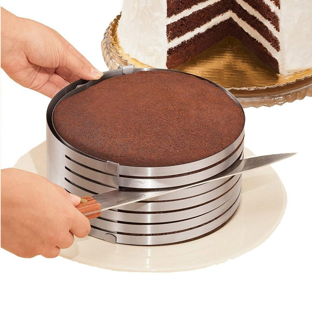 Kit de rebanador de pastel de capa ajustable de acero inoxidable
