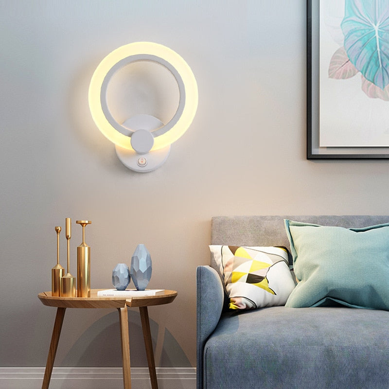 Lámpara de pared LED minimalista moderna con interruptor