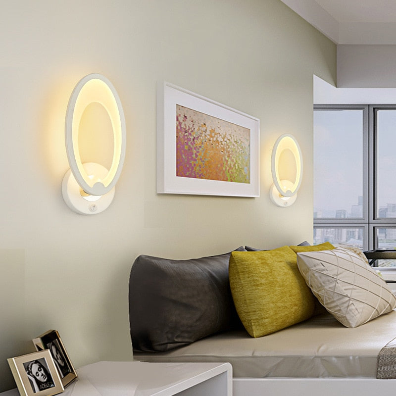 Lámpara de pared LED minimalista moderna con interruptor