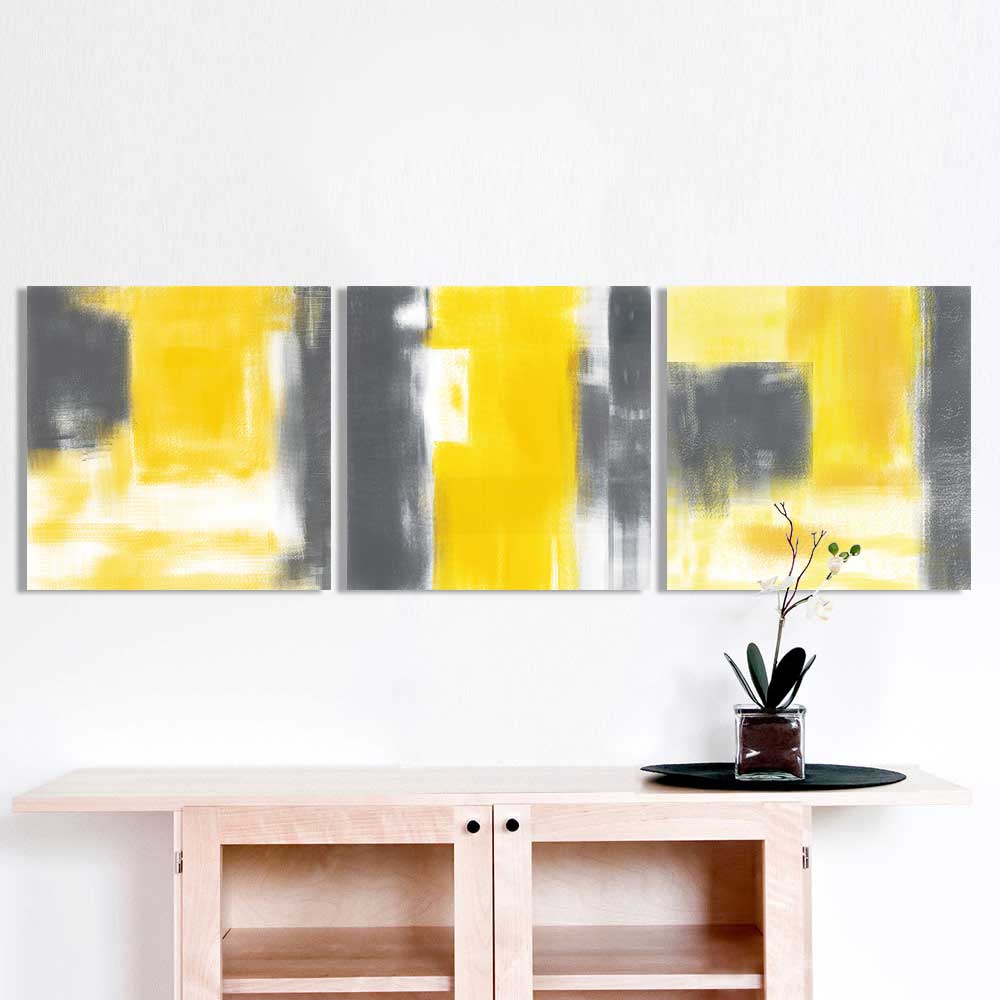 3 piezas de pintura al óleo abstracta nórdica impresa