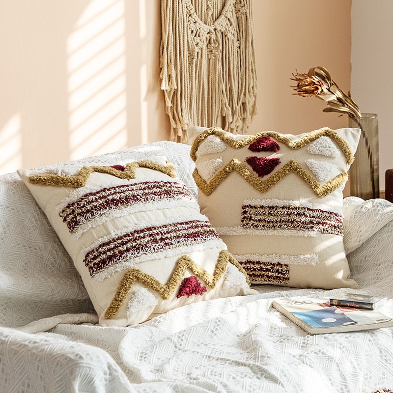 Embroidery Boho Style Ethnic Colorful Pillow Cover