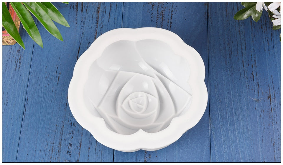 3D Rose Flower Mousse Cake Mold Silicone