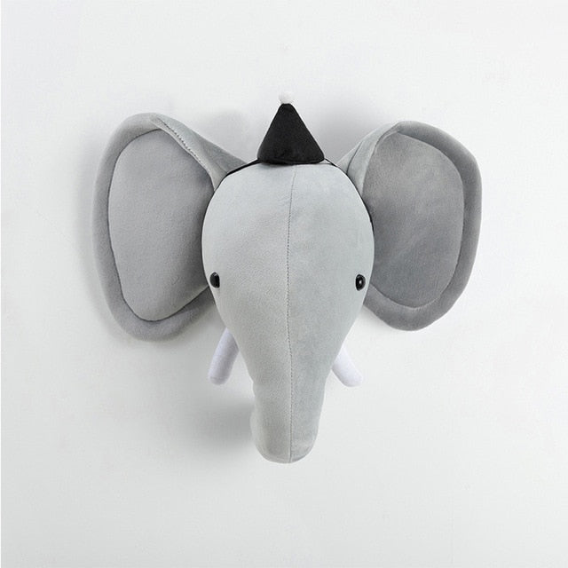 3D Animal Heads Elephant Deer Unicorn Head For Children Room Nursery