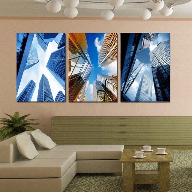 Canvas Painting City Street Wall Art No Frame