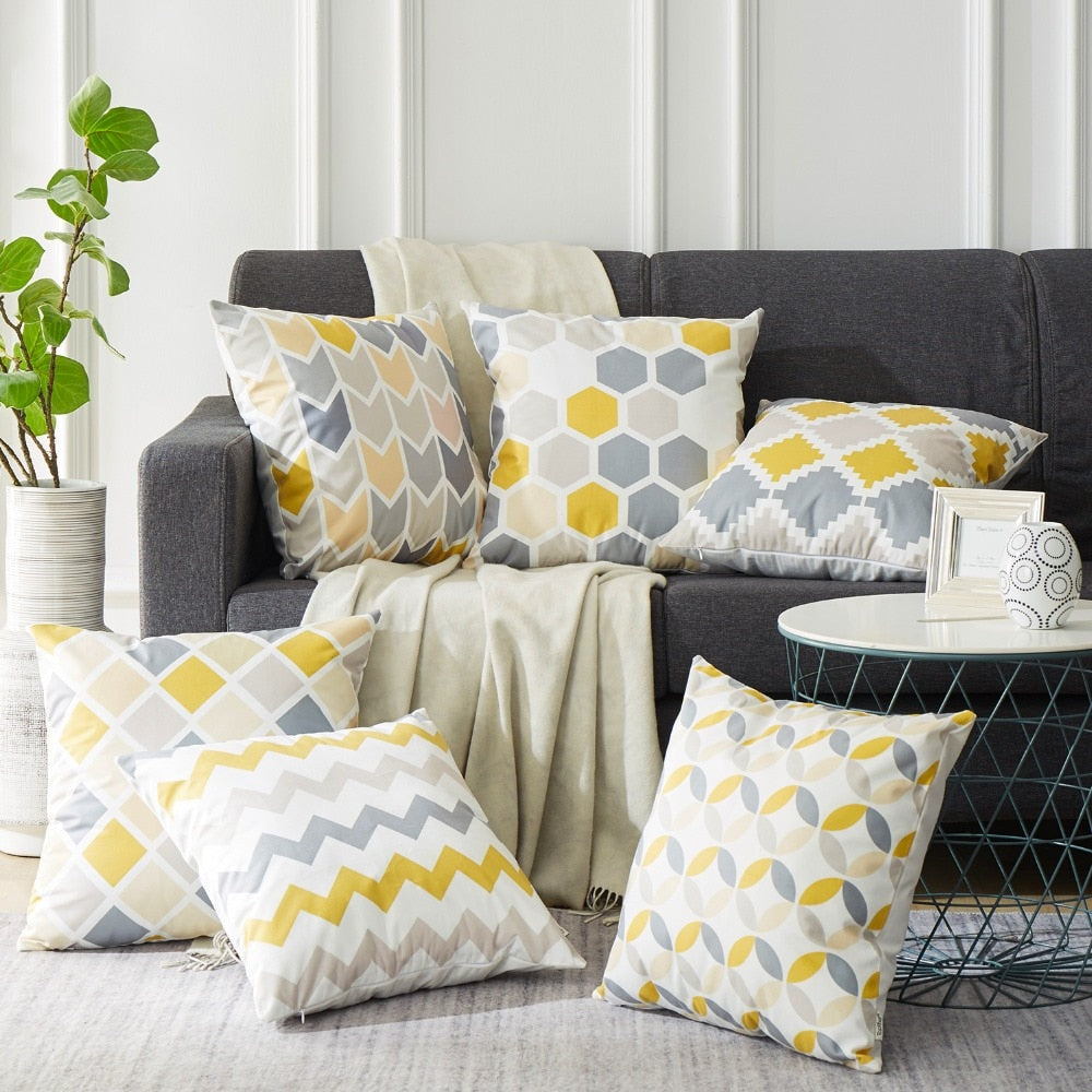 Modern Geometric Decorative Throw Pillow Cushion Covers